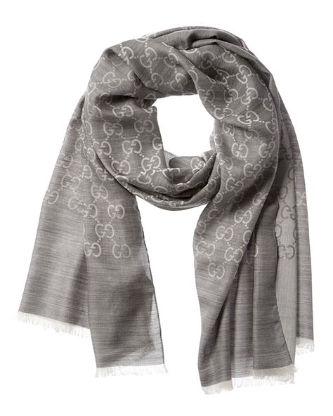 gucci wool silk blend scarf|gucci scarf unisex.